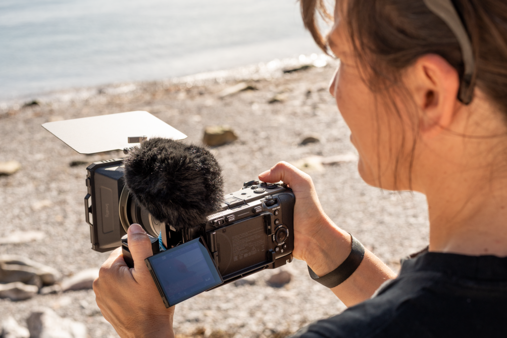 Claudia Baines doing Videography in Torquay