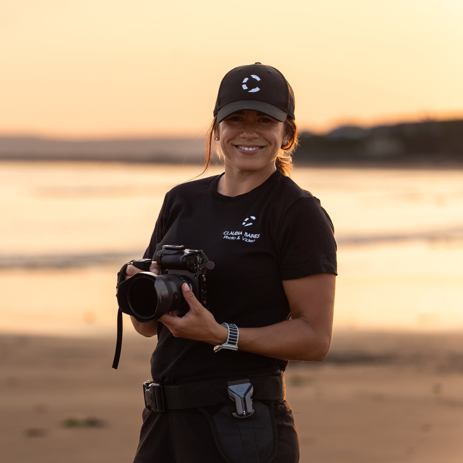 A Photographer and Videographer from Torquay, Devon working at sunset