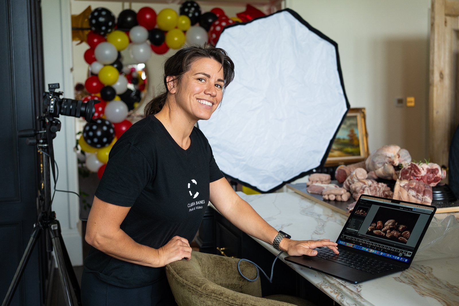 A Torquay photographer shooting for a business