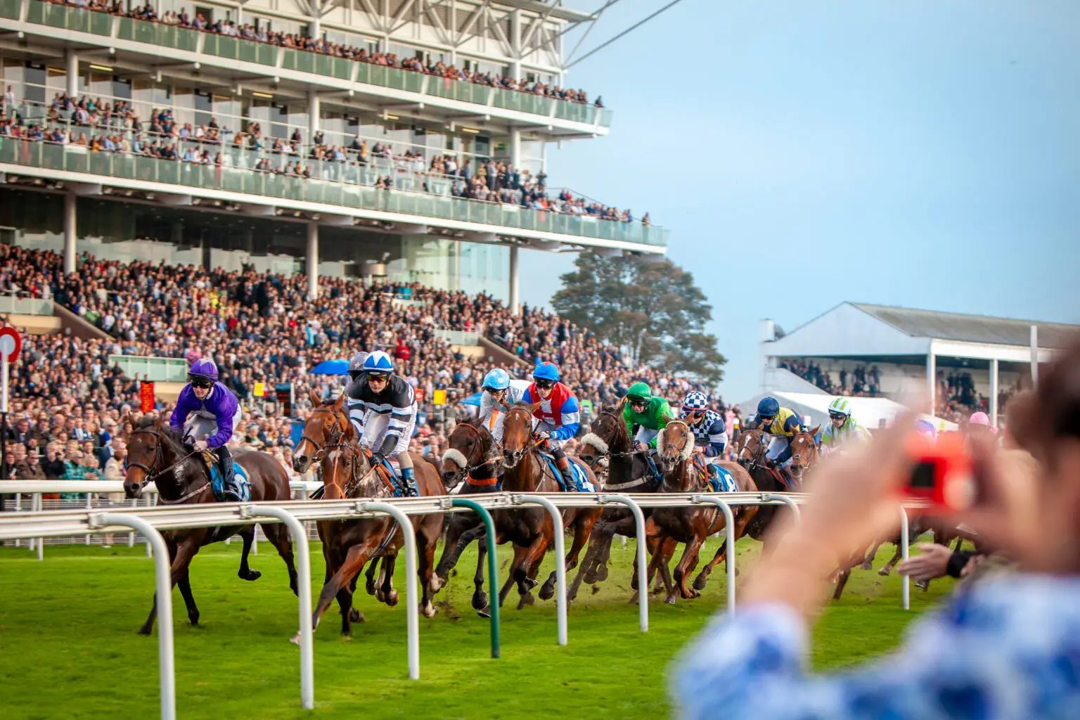 Audience watching horse racing in torbay